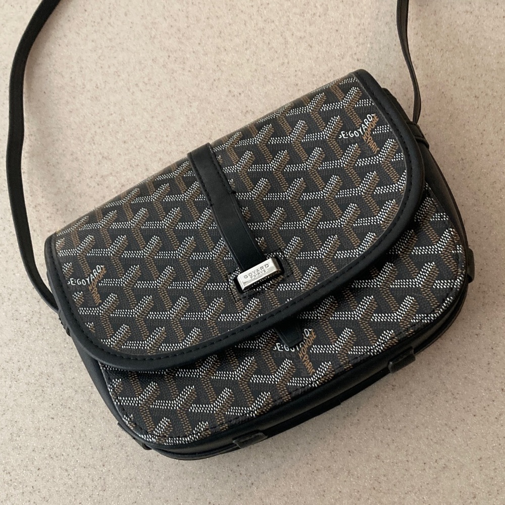 Stylish Black Patterned Shoulder Bag